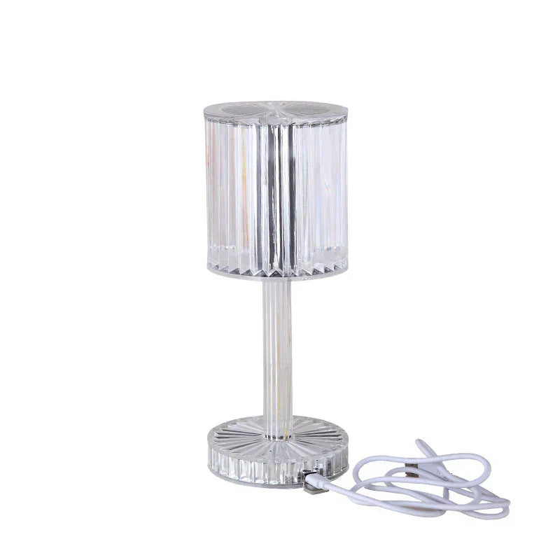 Crystal Table Lamp with LED Dimmer for Atmospheric Lighting