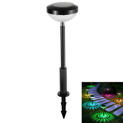 Solar Garden Lamp with Color Change – LED Outdoor Lighting with Floral Pattern for Patio and Garden