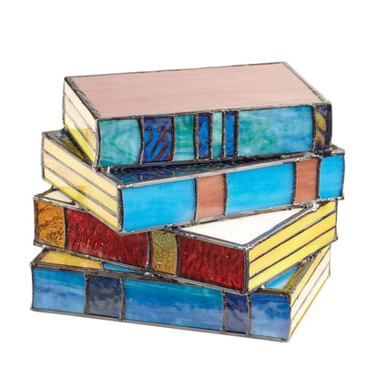 Creative Colorful Book Lamp in Tiffany Style for the Living Room