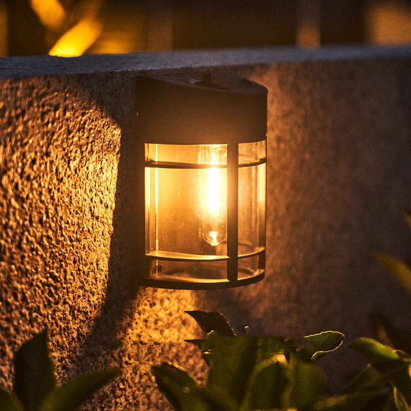 LED Outdoor Wall Light with Glass Grid – Weatherproof Garden Lamp for Patio, Balcony, and Entrance Area