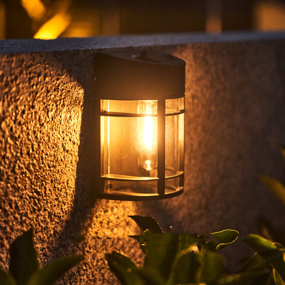 LED Outdoor Wall Light with Glass Grid – Weatherproof Garden Lamp for Patio, Balcony, and Entrance Area