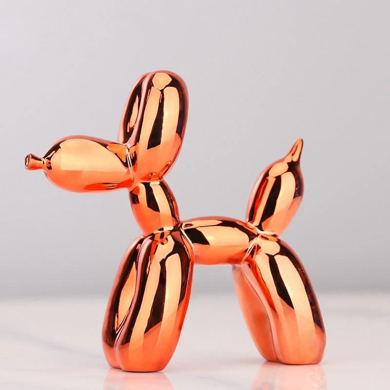 Balloon Animal Sculpture – Modern Decorative Figure Made of Metal in High-Gloss Finish