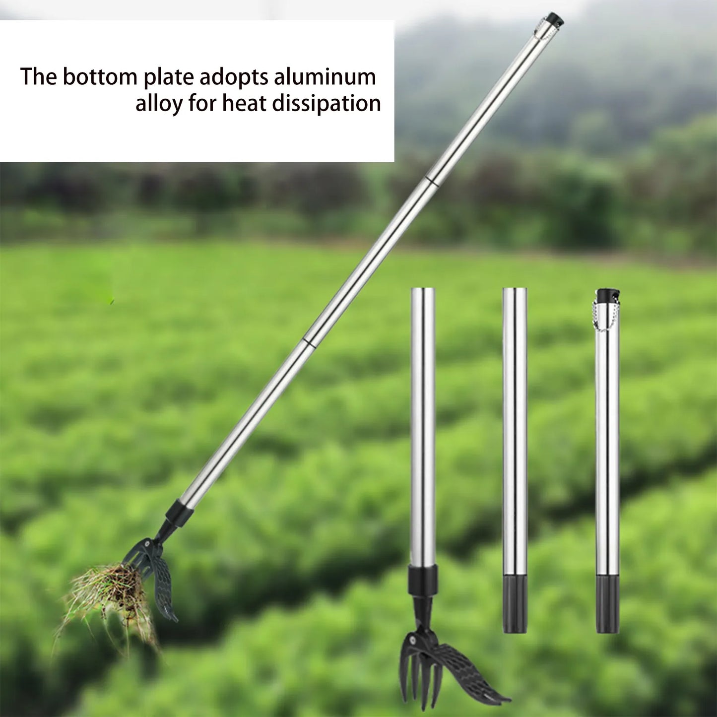 Weed Puller Without Bending – Ergonomic Root Remover with Shovel Clip for Easy Gardening