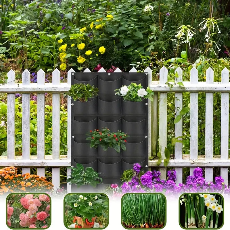 Felt Wall-Mounted Grow Bag – Three-Dimensional Non-Woven Planter Pocket for Vertical Gardens