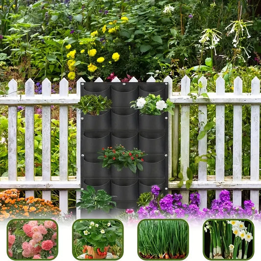 Felt Wall-Mounted Grow Bag – Three-Dimensional Non-Woven Planter Pocket for Vertical Gardens