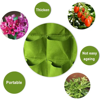Felt Wall-Mounted Grow Bag – Three-Dimensional Non-Woven Planter Pocket for Vertical Gardens