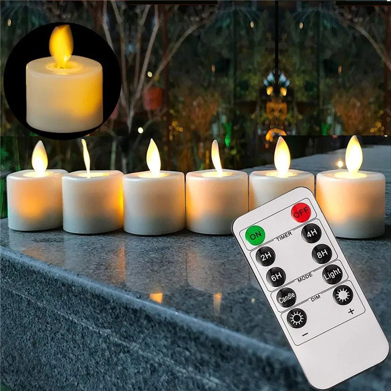 LED Candle Light Set with Remote Control – Safe Set for Decoration and Ambiance