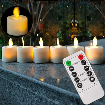 LED Candle Light Set with Remote Control – Safe Set for Decoration and Ambiance