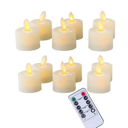 LED Candle Light Set with Remote Control – Safe Set for Decoration and Ambiance
