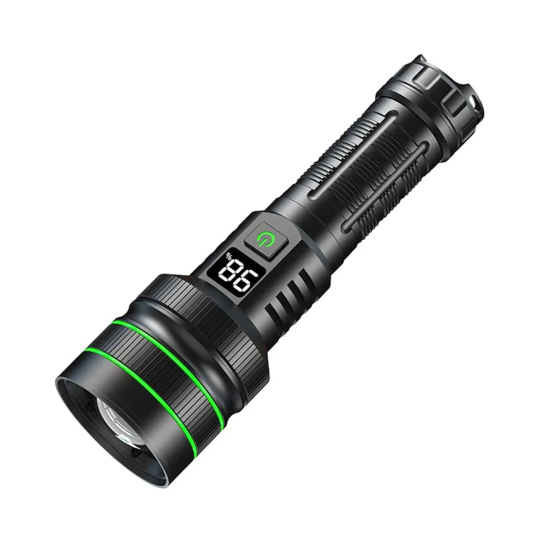 Ultra-Bright LED Flashlight with Zoom and Power Bank Function for Outdoor Adventures and Emergencies