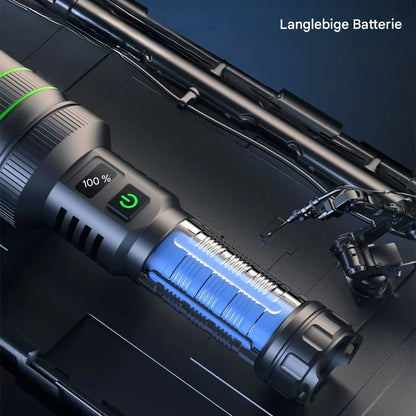 Ultra-Bright LED Flashlight with Zoom and Power Bank Function for Outdoor Adventures and Emergencies
