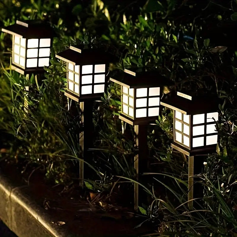 Solar Lantern Path Lighting – Waterproof LED Garden Lights for Outdoor Use Elegant Solar Lights for Driveway and Garden