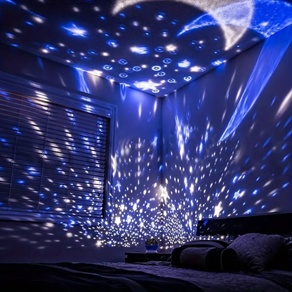 Star projection night light for a calming atmosphere