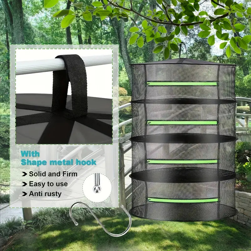 Foldable Drying Rack for Fruits, Vegetables, and Herbs – Multi-Tier Mesh Tray for Fast Drying