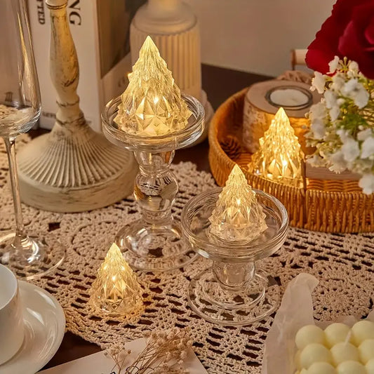 LED Mini Crystal Light – Ambient Table Lamp with Warm Light