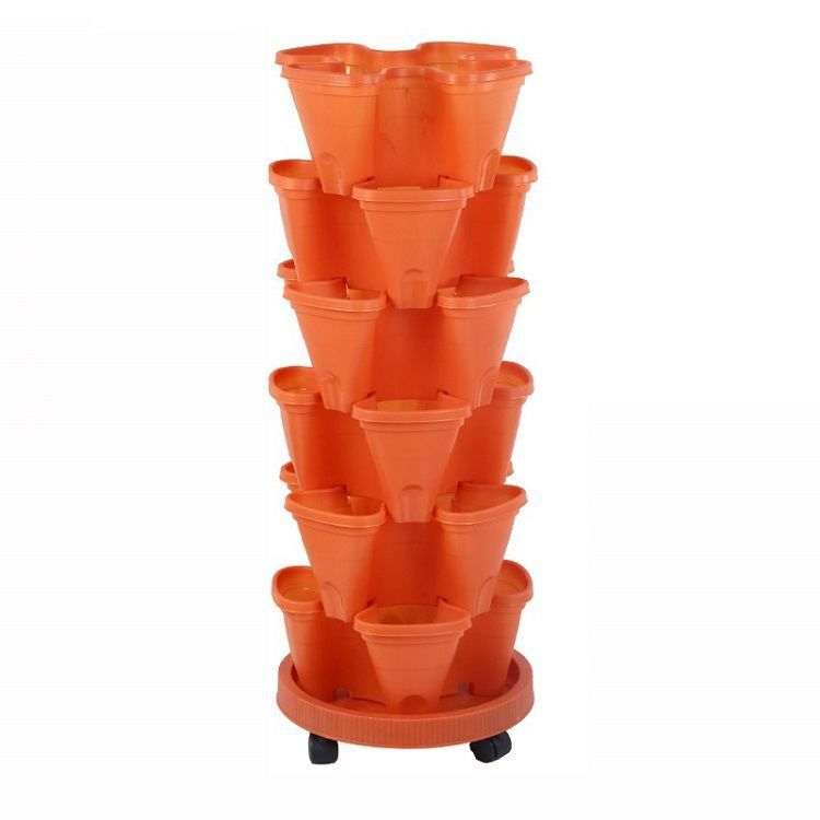 6-Layer Vertical Plant Tower – Efficient 3D Flower Growing System for Garden and Patio