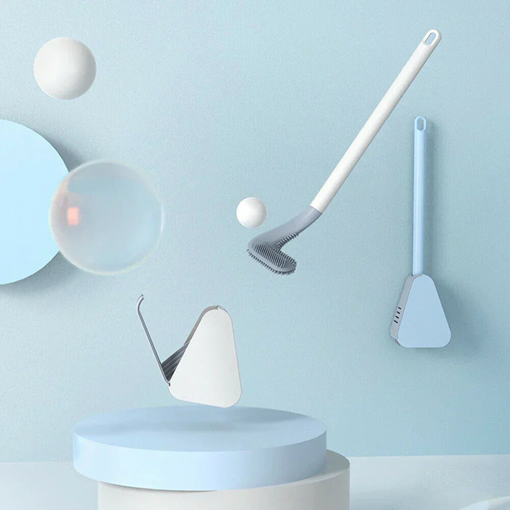 Hygienic Silicone Toilet Brush with Wall Mount