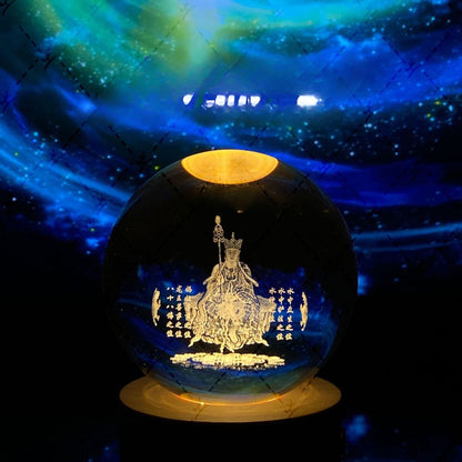 Glowing moon crystal ball with galaxy effect