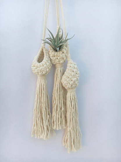 Handcrafted Macramé Plant Hanger in Boho Style – Decorative Hanging Holder for Indoor and Garden Plants