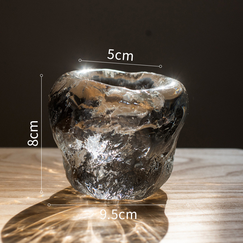 Decorative Glass Tealight Holder – Transparent Candle Holder for Elegant Room Lighting