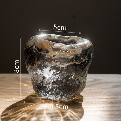 Decorative Glass Tealight Holder – Transparent Candle Holder for Elegant Room Lighting