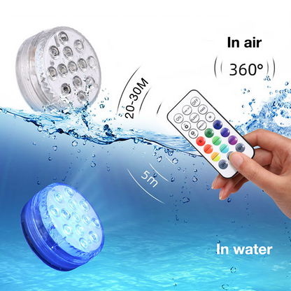 RGB LED Underwater Lighting with Remote Control – Color Changing for Pools, Bathrooms, and Ponds