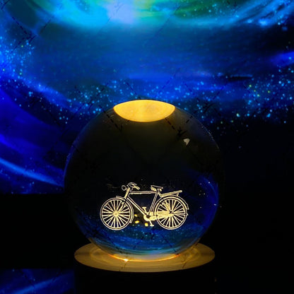 Glowing moon crystal ball with galaxy effect