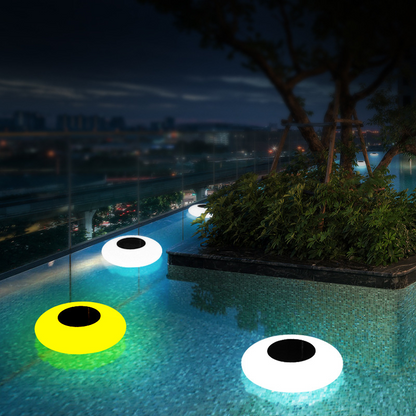 Solar LED Pool Lights in Eye Design – Floating Garden Lights for Outdoor Areas, Terrace, Pool, Color-Changing, Weatherproof