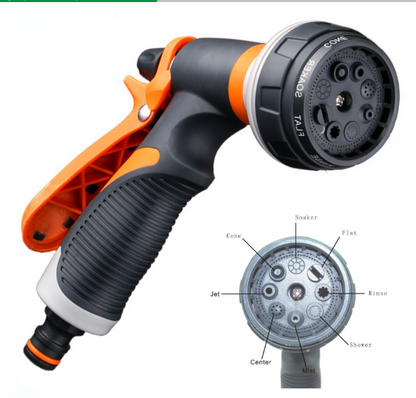 Garden Hose Nozzle with 9 Functions – Ergonomic Spray Gun for Efficient Garden Watering