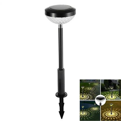 Solar Garden Lamp with Color Change – LED Outdoor Lighting with Floral Pattern for Patio and Garden