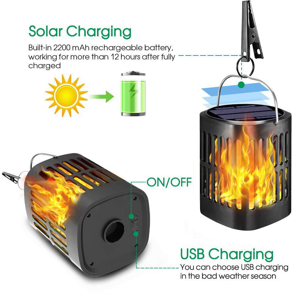 Solar LED Flame Lantern – Hanging Decorative Outdoor Lighting For Garden And Patio
