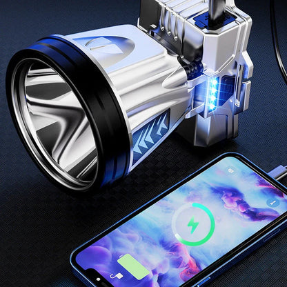 LED Headlamp with USB Charging Port and Built-in Power Bank Function