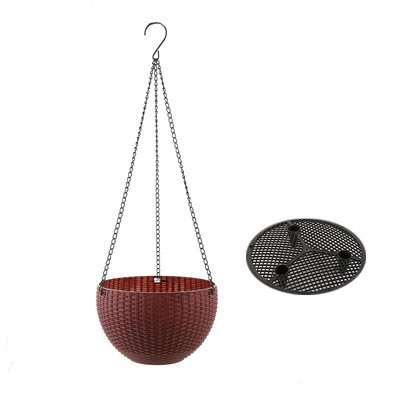 Braided Hanging Basket for Plants with Chain – Perfect for Balcony and Garden
