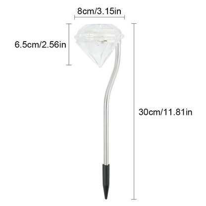 Solar Diamond Garden Light – Color-Changing LED Outdoor Lighting for Terrace and Garden