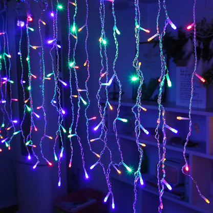 Atmospheric Icicle String Lights with Color Change and Remote Control