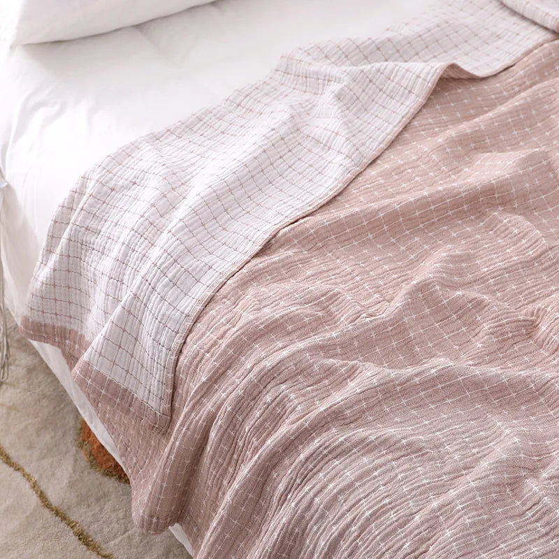 Soft Cotton Plaid Blanket – Ideal for Cozy Evenings