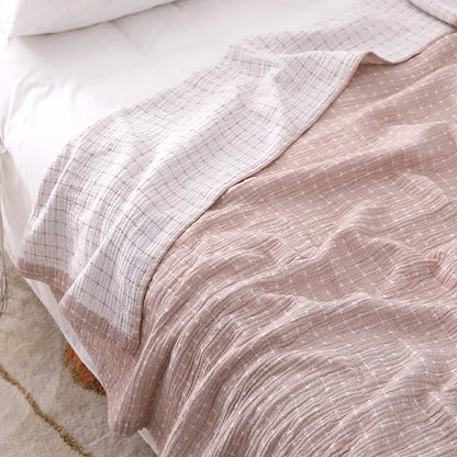 Soft Cotton Plaid Blanket – Ideal for Cozy Evenings
