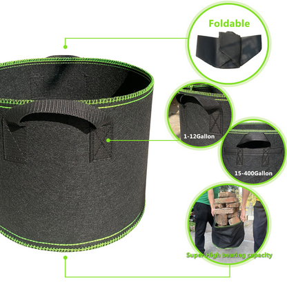 Durable Fabric Grow Bag – Garden Planter with Handles for Plants and Flowers