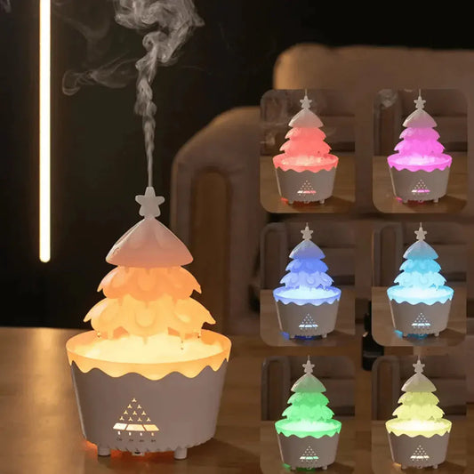 Christmas Tree Aroma Diffuser with LED Light and Timer Function for Festive Moments of Comfort