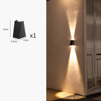Modern LED Outdoor Wall Light with Dual Lighting – Weatherproof Wall Lamp for House Facade and Garden
