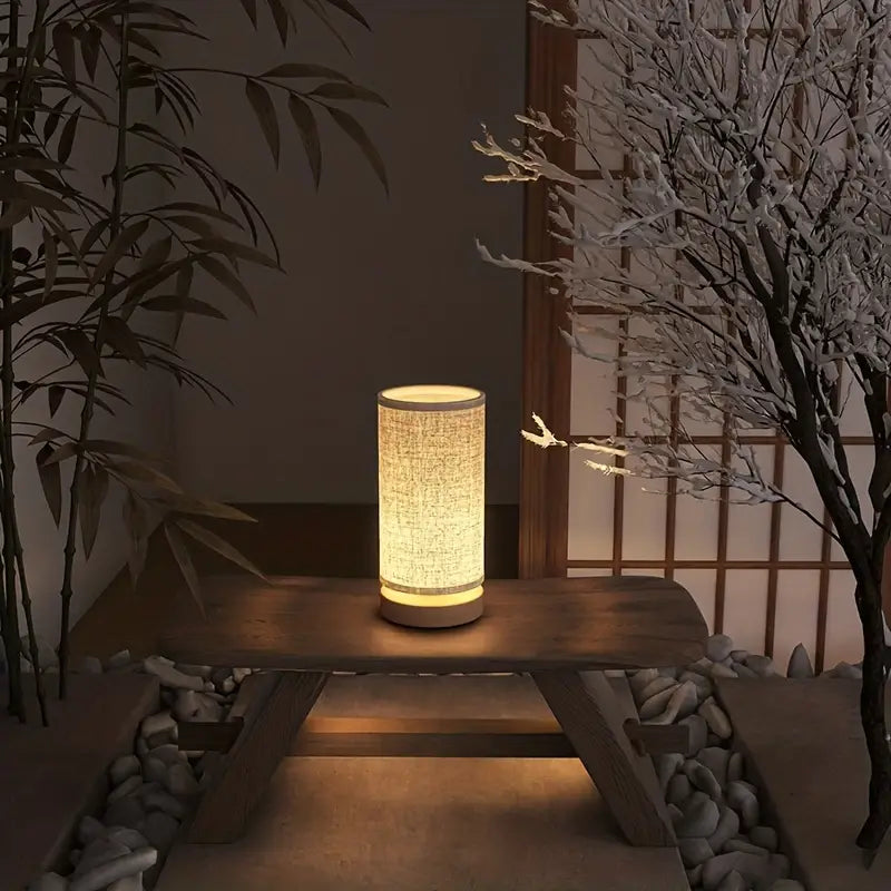 Linen-look table lamp – ambient lighting for your home