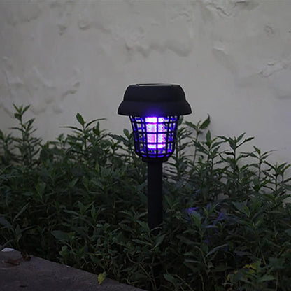 Solar Insect Killer with LED Light – Waterproof Mosquito Trap for the Garden, UV Light Mosquito Repellent Solar Garden Lamp