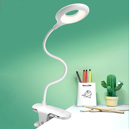 LED Desk Lamp With Clip – Rechargeable And Flexibly Adjustable Table Lamp For Office And Study
