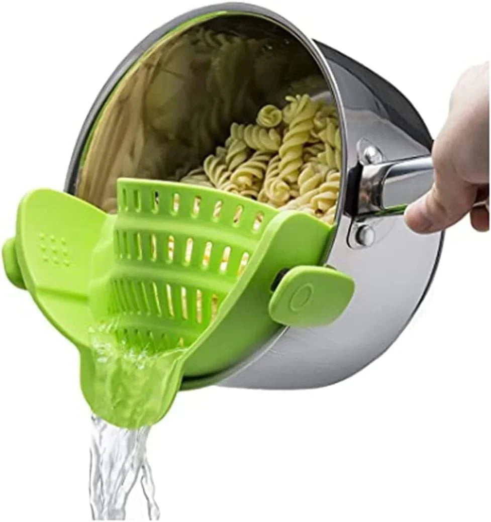 Heat-Resistant Silicone Strainer for Easy Food Draining