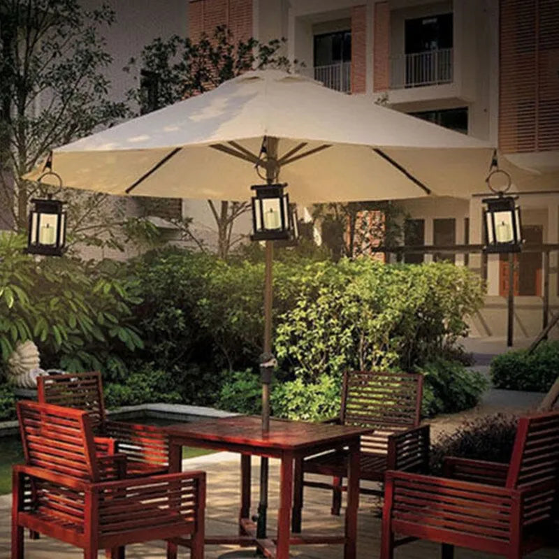 Solar Lantern with LED Candle – Hanging Lamp for Outdoor Use, Decorative Garden Lighting for Terrace and Balcony