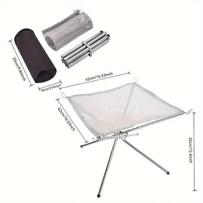 Portable Fire Pit – Foldable Fire Stand for Camping and Outdoor Use
