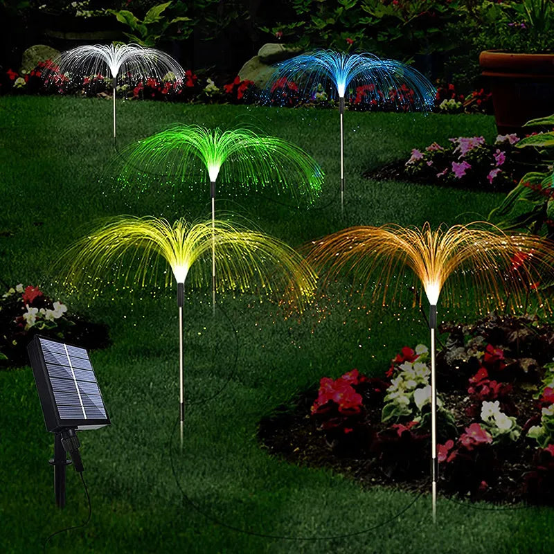Solar LED Garden Light with Color-Changing Effects – Firework-Style Lawn Lighting for Gardens, Patios, and Outdoor Spaces