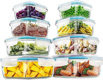 Glass Food Storage Container Set – Airtight Storage Containers for Kitchen and Pantry