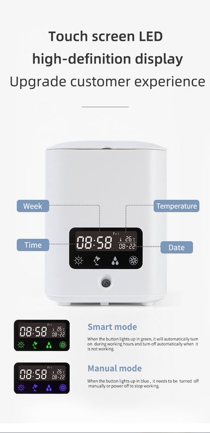 Intelligent Multifunctional Hydroponic Planter Pot with Calendar, Diffuser, and Desk Lamp for Optimal Plant Care