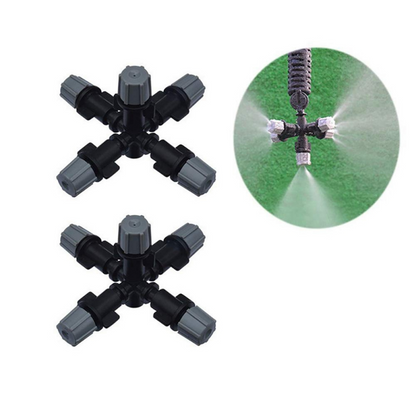 Rotating Spray Nozzle with Multiple Spray Heads – Adjustable Garden Watering System for Plants and Flowers